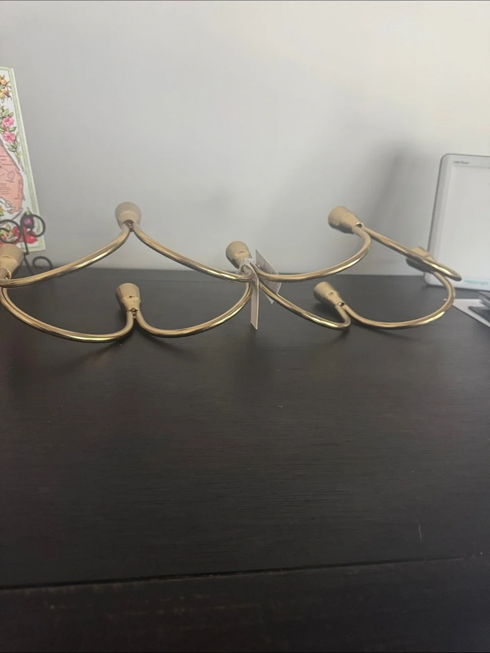 Gold 5-Arm Curved Candle Holder